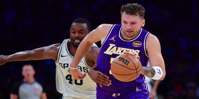doncic lidera lakers spurs